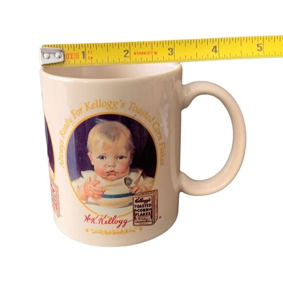 Vintage 1996 Kellogg’s Corn Flakes Baby Boy 1917 Art Mug A Nostalgic Addition - Picture 13 of 14